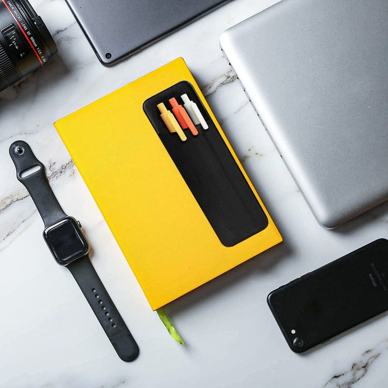 Epessa Stick-On Pen Holder for Notebook, Adhesive Pencil Sleeve Pouch for Hardcover Journals, Planners, Notebooks, Reusable Pen Pocket Organizer Easy to Remove (1 Pack) - Image 5